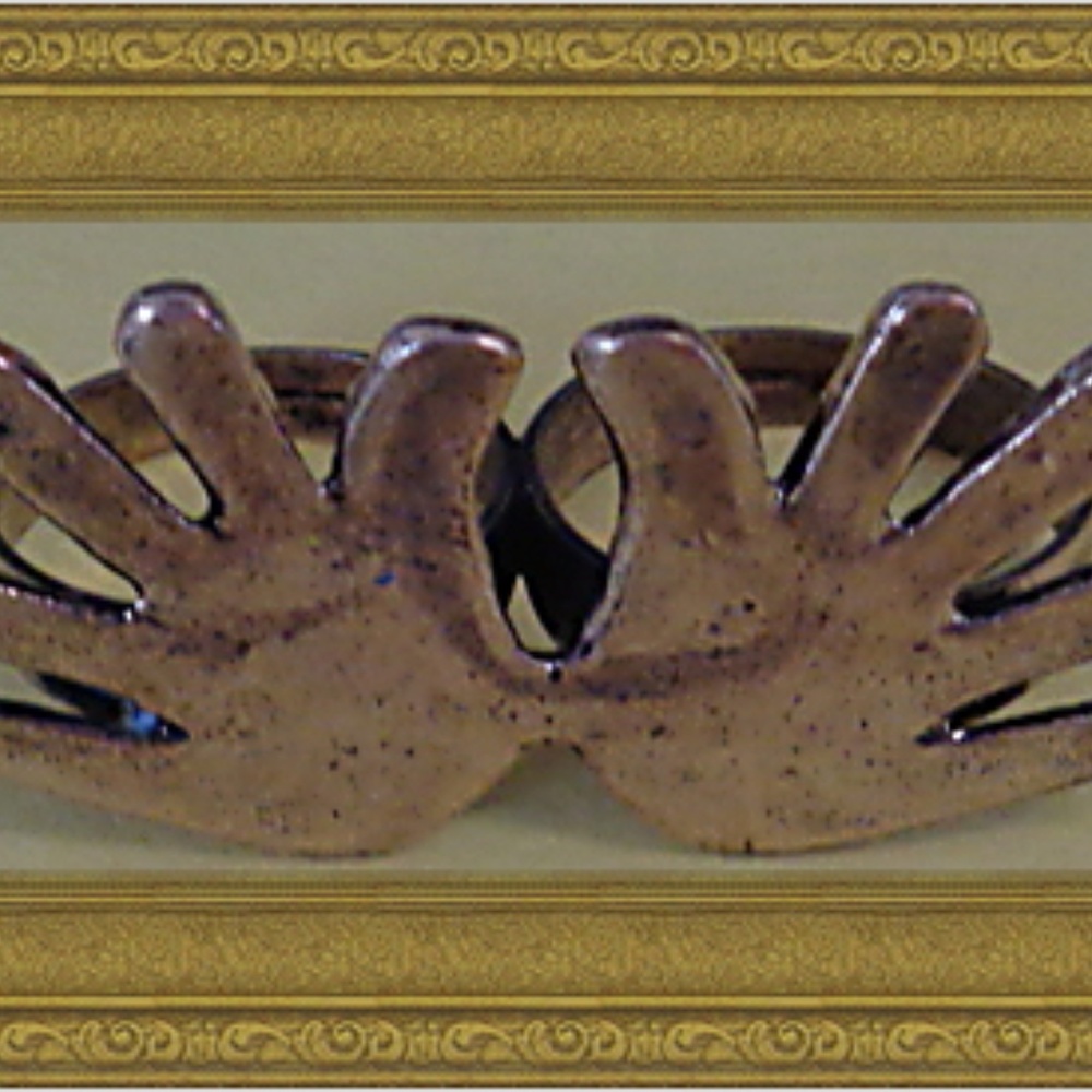 COPY - Antique Hand Ring Double Finger Size 6.5 & 7.5